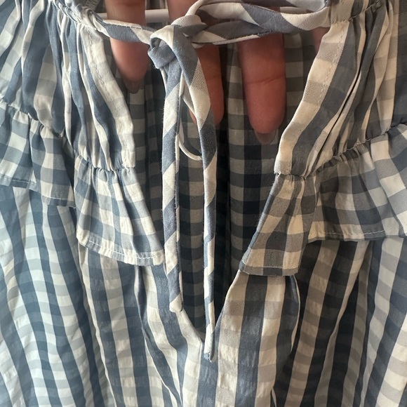 Buddy Love Blue Checkered Ruffle Blouse.100%Cotton.size. S - Picture 10 of 12